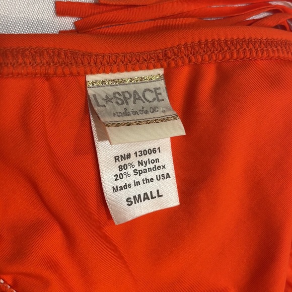 L⭐️SPACE Sensual Solids Audrey Straight Fringe Bikini Top Paprika - Picture 10 of 10